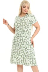 Легкое, удобное салатовое платье с цветами. T1019-ZA-44/46 цена и информация | Платья | 220.lv