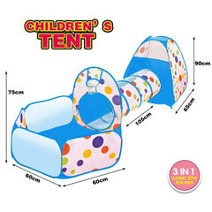 Детская игровая палатка 3в1 Play Tent цена и информация | Детские игровые домики | 220.lv