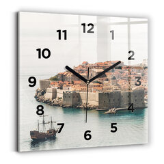 Sienas pulkstenis Burāšanas Kuģis Dubrovnikā, 30x30 cm cena un informācija | Pulksteņi | 220.lv
