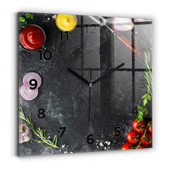 Sienas pulkstenis Dārzeņi Uz Galda, 30x30 cm цена и информация | Часы | 220.lv