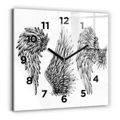 Sienas pulkstenis Eņģeļa Spārni, 30x30 cm cena un informācija | Pulksteņi | 220.lv