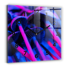 Sienas pulkstenis Burvju Krāsainas Sēnes, 30x30 cm cena un informācija | Pulksteņi | 220.lv
