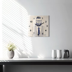Sienas pulkstenis Cilvēks Ar Bārdu, 30x30 cm цена и информация | Часы | 220.lv