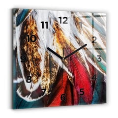 Sienas pulkstenis Gaiši Brūnas Putnu Spalvas, 30x30 cm cena un informācija | Pulksteņi | 220.lv
