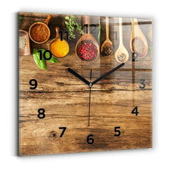 Sienas pulkstenis Garšvielas ēdamkarotēs, 30x30 cm cena un informācija | Pulksteņi | 220.lv
