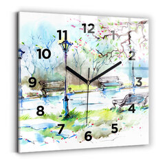 Sienas pulkstenis Gleznains Pavasaris, 30x30 cm cena un informācija | Pulksteņi | 220.lv