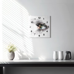 Sienas pulkstenis Cilvēka Acs Zīmējums, 30x30 cm cena un informācija | Pulksteņi | 220.lv
