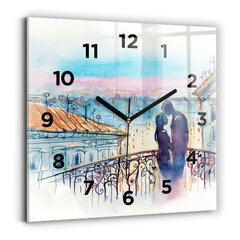 Sienas pulkstenis Cilvēki Ar Akvareļiem, 30x30 cm цена и информация | Часы | 220.lv