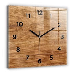 Sienas pulkstenis Gaišs Koks, 30x30 cm cena un informācija | Pulksteņi | 220.lv