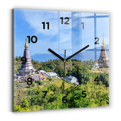 Sienas pulkstenis Chiang Mai Nacionālais Parks, 30x30 cm cena un informācija | Pulksteņi | 220.lv