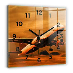 Sienas pulkstenis Ceļošana Ar Lidmašīnu, 30x30 cm цена и информация | Часы | 220.lv