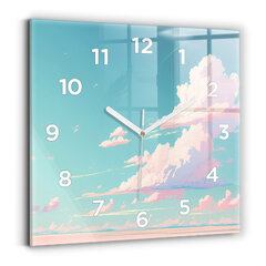 Sienas pulkstenis Debesu Pasteļa Krāsa, 30x30 cm cena un informācija | Pulksteņi | 220.lv