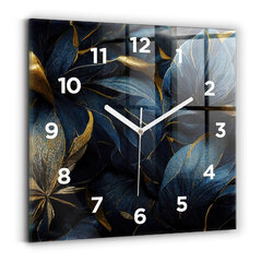Sienas pulkstenis Dekoratīvie Ziedi, 30x30 cm cena un informācija | Pulksteņi | 220.lv