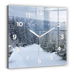 Sienas pulkstenis Čehu Giganta Kalni Ziemā, 30x30 cm цена и информация | Часы | 220.lv