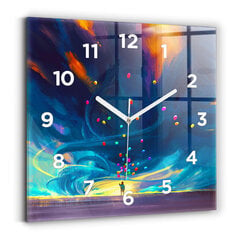 Sienas pulkstenis Bērns Un Baloni, 30x30 cm cena un informācija | Pulksteņi | 220.lv