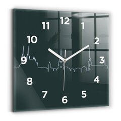 Sienas pulkstenis Brno Pilsētas Līnijas Māksla, 30x30 cm цена и информация | Часы | 220.lv