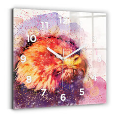 Sienas pulkstenis Ērgļa Akvarelis, 30x30 cm cena un informācija | Pulksteņi | 220.lv