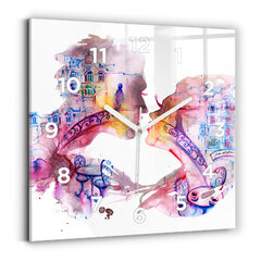 Sienas pulkstenis Divi Ķermeņi Viena Dvēsele, 30x30 cm cena un informācija | Pulksteņi | 220.lv