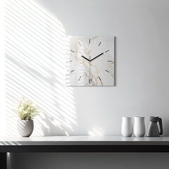 Sienas pulkstenis Dekoratīvs Marmors, 30x30 cm цена и информация | Часы | 220.lv