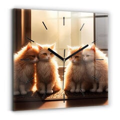 Sienas pulkstenis Četri Kaķi Saulē, 30x30 cm cena un informācija | Pulksteņi | 220.lv