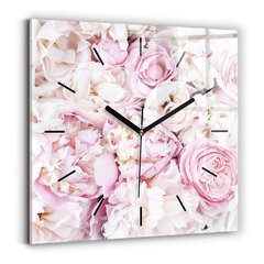 Sienas pulkstenis Dekoratīvie Ziedi, 30x30 cm cena un informācija | Pulksteņi | 220.lv