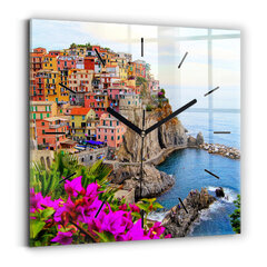 Sienas pulkstenis Cinque Terre Coast, 30x30 cm цена и информация | Часы | 220.lv