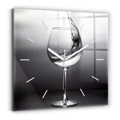 Sienas pulkstenis Glāze Vīna, 30x30 cm cena un informācija | Pulksteņi | 220.lv