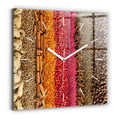 Sienas pulkstenis Garšvielu Rindas, 30x30 cm cena un informācija | Pulksteņi | 220.lv