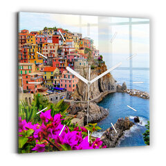Sienas pulkstenis Cinque Terre Coast, 30x30 cm цена и информация | Часы | 220.lv