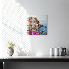 Sienas pulkstenis Cinque Terre Coast, 30x30 cm цена и информация | Часы | 220.lv