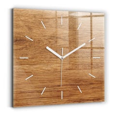 Sienas pulkstenis Gaišs Koks, 30x30 cm cena un informācija | Pulksteņi | 220.lv