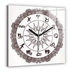 Sienas pulkstenis Dekoratīvie Zodiaki, 30x30 cm cena un informācija | Pulksteņi | 220.lv