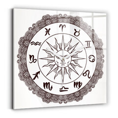 Sienas pulkstenis Dekoratīvie Zodiaki, 30x30 cm cena un informācija | Pulksteņi | 220.lv