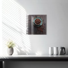 Sienas pulkstenis Kafijas Tase, 30x30 cm цена и информация | Часы | 220.lv