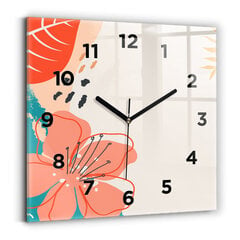 Sienas pulkstenis Havaju Augi, 30x30 cm cena un informācija | Pulksteņi | 220.lv