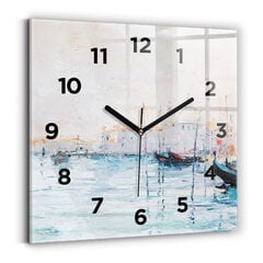 Sienas pulkstenis Jūras Jahtas Eļļas Attēls, 30x30 cm cena un informācija | Pulksteņi | 220.lv