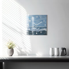 Sienas pulkstenis Jūras Viļņu Fotogrāfija, 30x30 cm цена и информация | Часы | 220.lv
