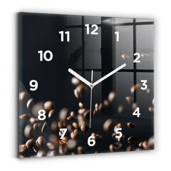 Sienas pulkstenis Kafijas Pupiņas, 30x30 cm цена и информация | Часы | 220.lv