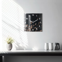 Sienas pulkstenis Kafijas Pupiņas, 30x30 cm cena un informācija | Pulksteņi | 220.lv