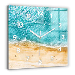 Sienas pulkstenis Jūras Pludmales Cilvēki, 30x30 cm cena un informācija | Pulksteņi | 220.lv