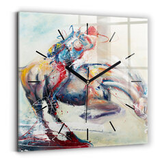Sienas pulkstenis Ilustrācija Galloping Zirgi, 30x30 cm cena un informācija | Pulksteņi | 220.lv