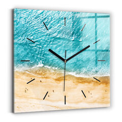 Sienas pulkstenis Jūras Pludmales Cilvēki, 30x30 cm cena un informācija | Pulksteņi | 220.lv