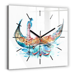 Sienas pulkstenis Itālija - Venēcijas Gondola, 30x30 cm cena un informācija | Pulksteņi | 220.lv