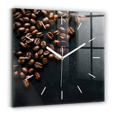 Sienas pulkstenis Kafijas Pupiņas, 30x30 cm цена и информация | Часы | 220.lv