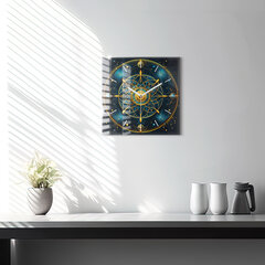 Sienas pulkstenis Horoskopisks Pulkstenis, 30x30 cm cena un informācija | Pulksteņi | 220.lv