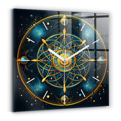 Sienas pulkstenis Horoskopisks Pulkstenis, 30x30 cm цена и информация | Часы | 220.lv