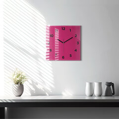 Sienas pulkstenis Rozā, 30x30 cm цена и информация | Часы | 220.lv
