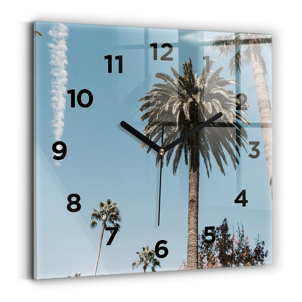 Sienas pulkstenis Plaukstas Losandželosā, 30x30 cm цена и информация | Pulksteņi | 220.lv