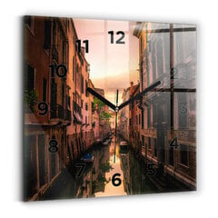 Sienas pulkstenis Pilsētas Kanāla Skats, 30x30 cm cena un informācija | Pulksteņi | 220.lv