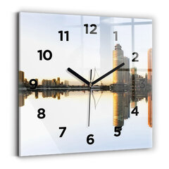 Sienas pulkstenis Pilsēta Pie Upes, 30x30 cm цена и информация | Часы | 220.lv